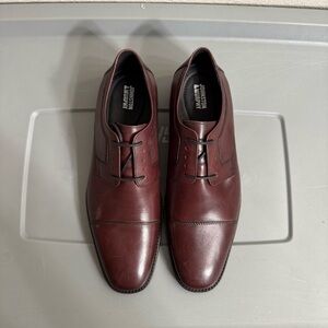Johnston & Murphy Men's Dark Red Leather Oxfords